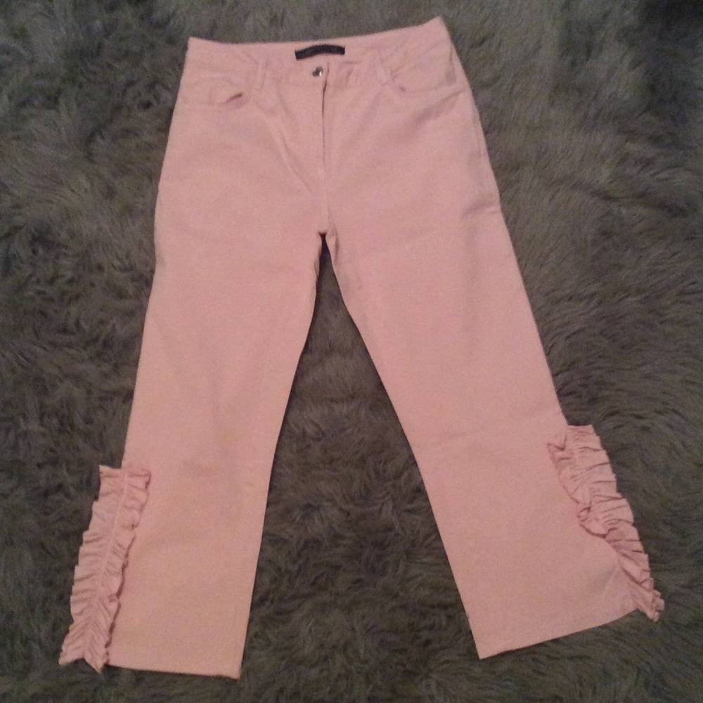 Zara pink flared jeans